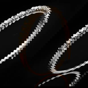Silver Bracelet: Title: Silver Bracelet Description: Bracelet in French silver (925/1000), with zirconias Date/Period: 20th century Materials: Silver, Zirconias Weight: 16,43 grams | 0,58 oz Dimensions: Diameter: 6 cm