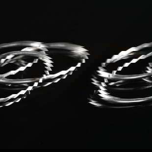 Silver Bracelet: Title: Silver Bracelet Description: Portuguese silver bracelet (835/1000) Date/Period: 1985-2020 Materials: Silver Weight: 17,62 grams | 0,62 oz Dimensions: Diameter: 7 cm | 2,8 inches Reserve: +$18.0