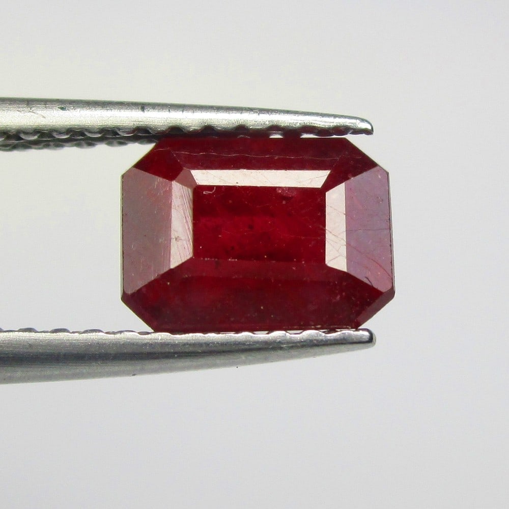 2.05 Ctw Natural Mozambique Red Ruby Octagon Cut (1 of 2)