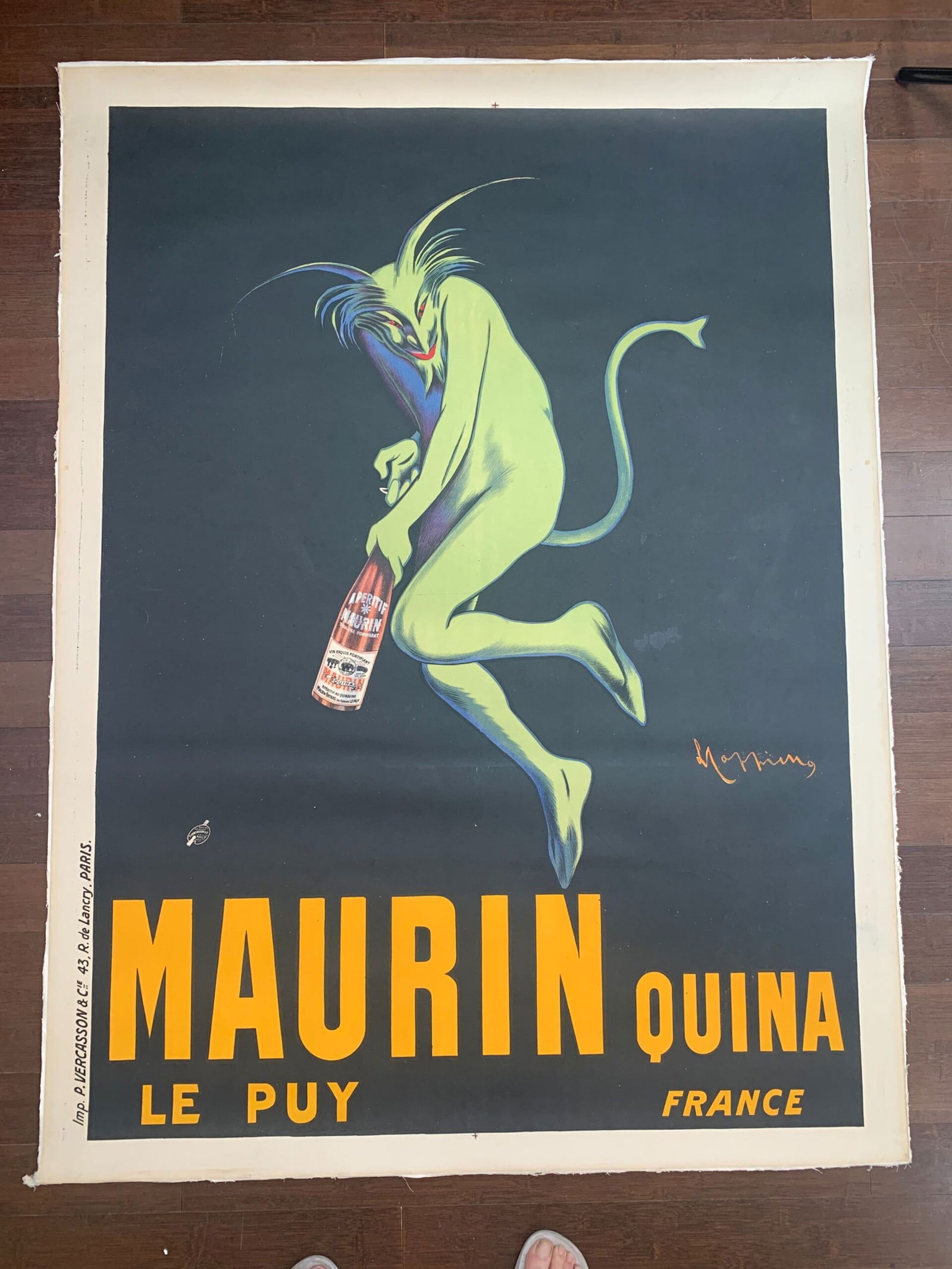Maurin Quina - Art by Cappiello (1907) 48x64 French Advertising Poster LB (1 of 7)