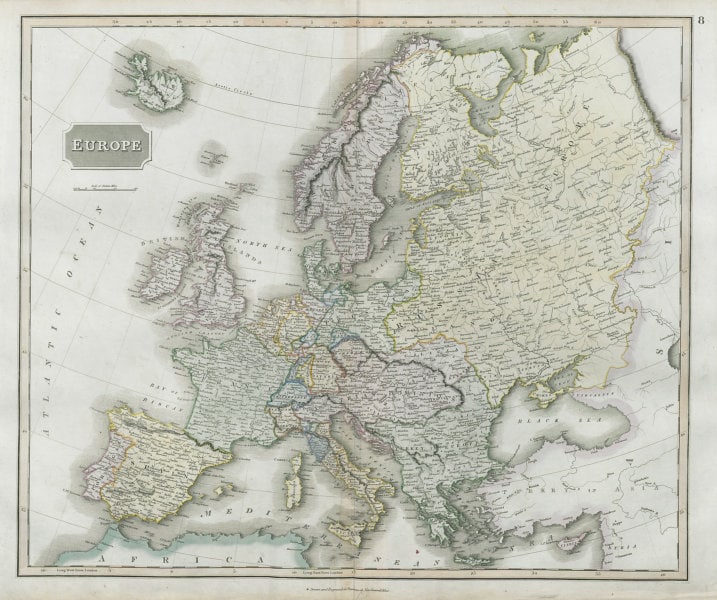 Europe. Unified Benelux. Switzerland includes Haute-Savoie. THOMSON 1830 map: Title: Europe. Unified Benelux. Switzerland includes Haute-Savoie. THOMSON 1830 map Description: Europe' by Drawn & engraved by Samuel John Neele for John Thomson's "New General Atlas" (1830). Large a