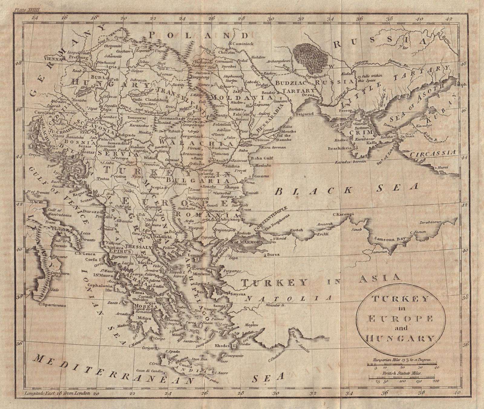 Turkey in Europe and Hungary. Balkans Greece Ukraine. WALKER 1805 old map: Title: Turkey in Europe and Hungary. Balkans Greece Ukraine. WALKER 1805 old map Description: Turkey in Europe and Hungary' by Probably John Walker (1805). Antique engraved copperplate map, 19.5 x 23.