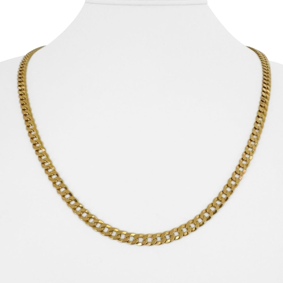14k Yellow Gold 21.8g Solid Milor 4.5mm Curb Link Chain Necklace Italy 22" (1 of 9)