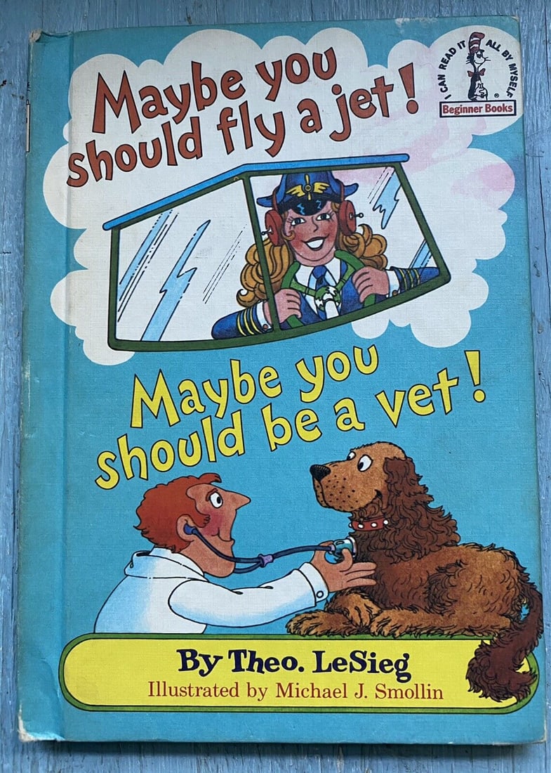 Maybe You Should Fly A Jet! Dr Seuss, Theo LeSieg, Smollin, 1st Edition, 1980 (1 of 12)