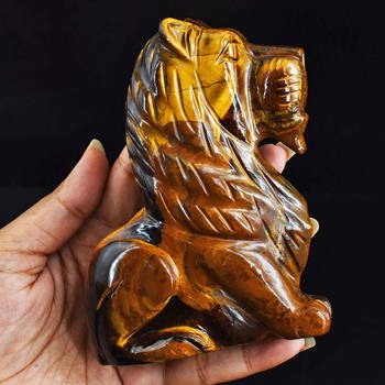 Hand Carved Citrine Dragon - 104.6 cts