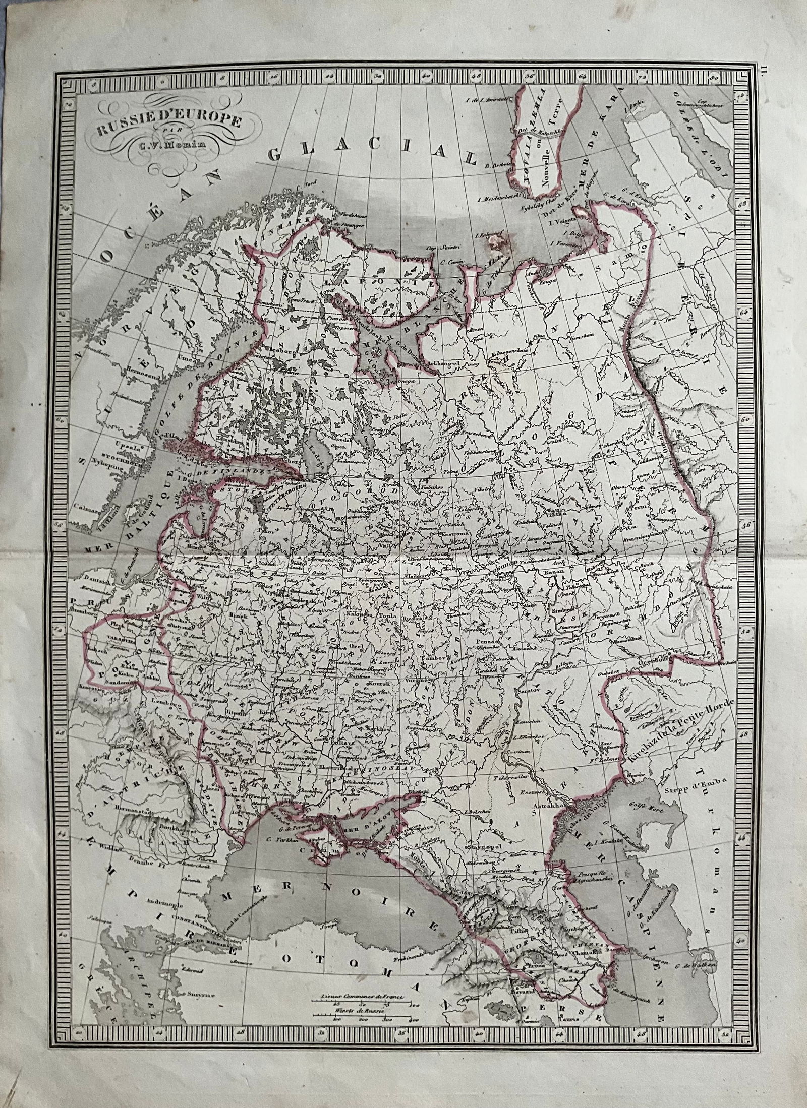 1839 Russia Map by Monin (1 of 1)