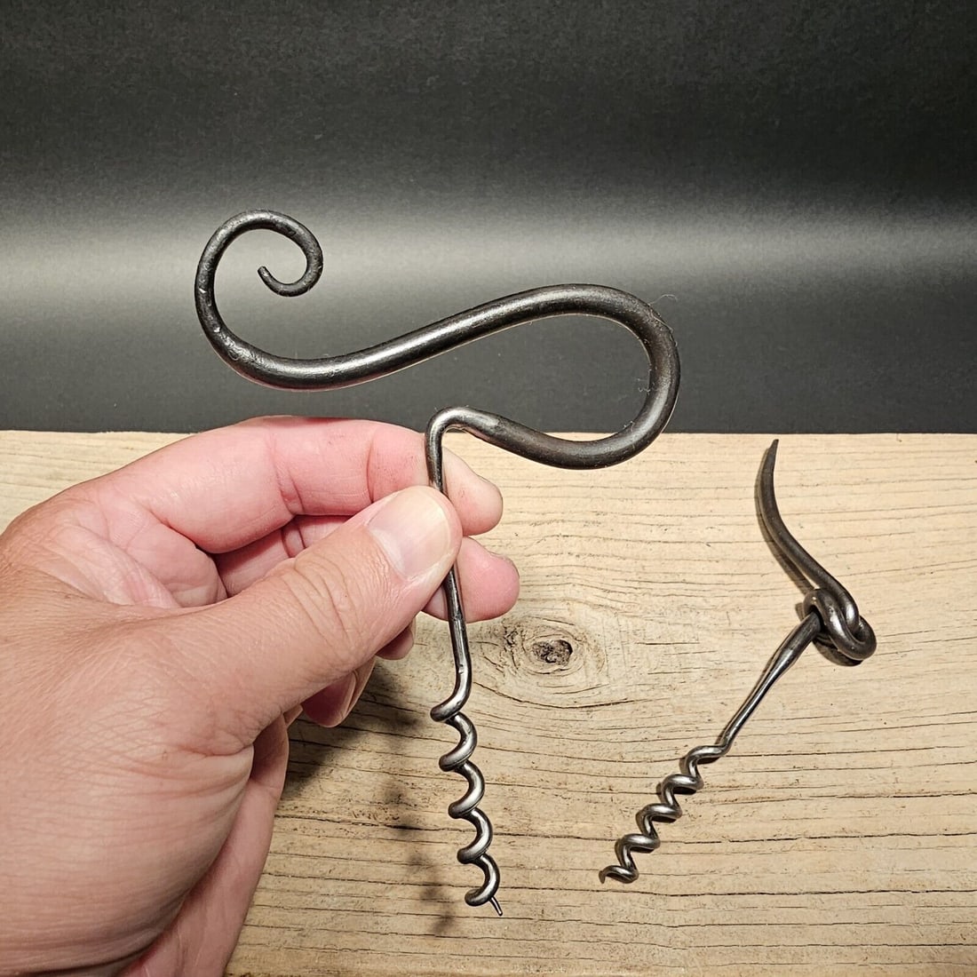 (2) Forged Iron Blacksmith Corkscrews (1 of 13)