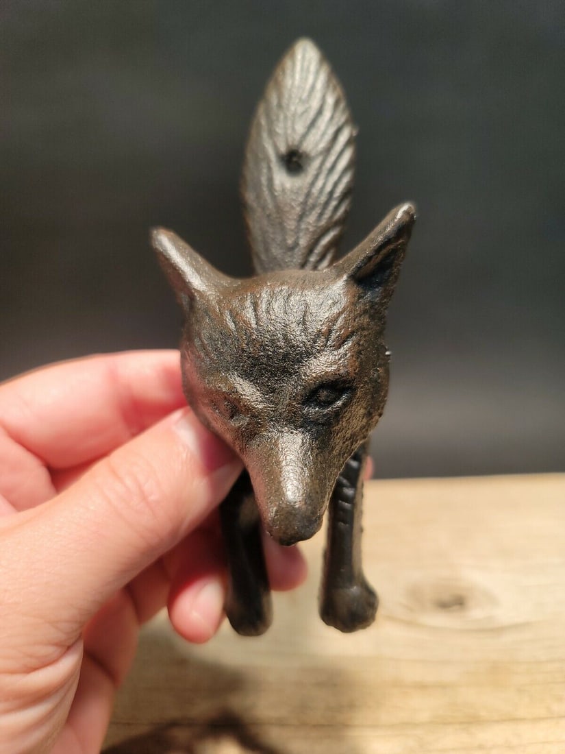 Cast Iron FOX Head DOOR KNOCKER Hardware (1 of 12)
