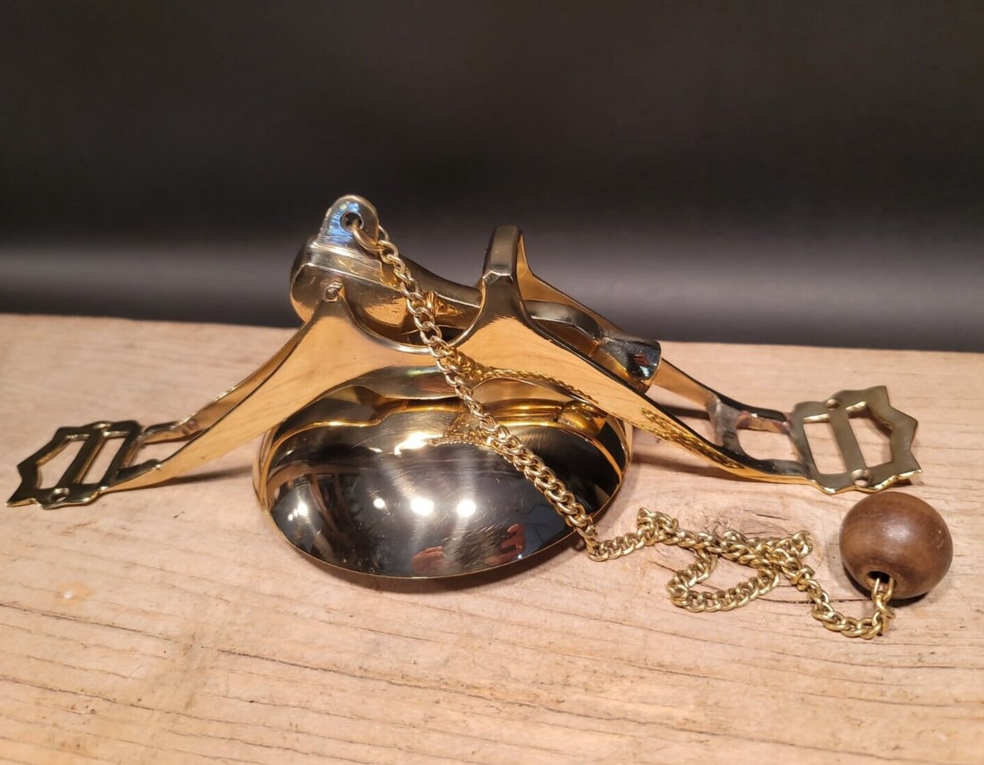 Brass Wall Mount Trolly Bell Hanging Doorbell (1 of 12)