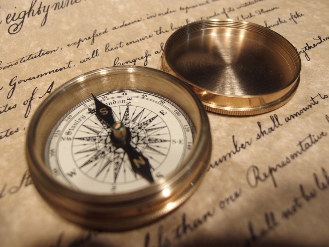 2 1/4" Screw Top Brass Heavy Maritime Navigational Compass (1 of 8)