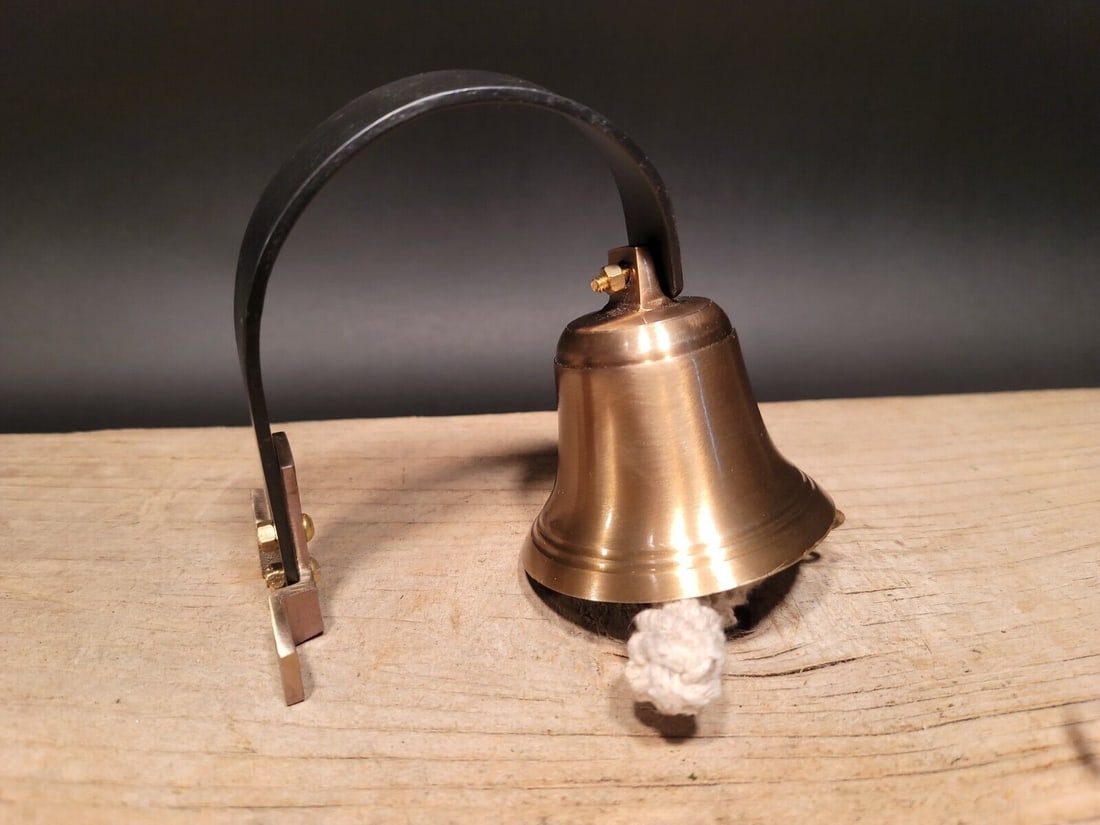 Brass Wall Mount Dog Doorbell Bar Bell (1 of 13)