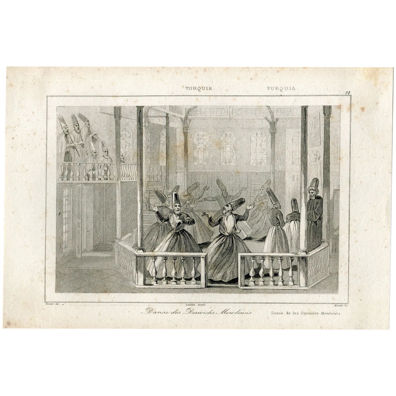 1840. Sufi Dervishes Dance. Ottoman Empire (1 of 3)