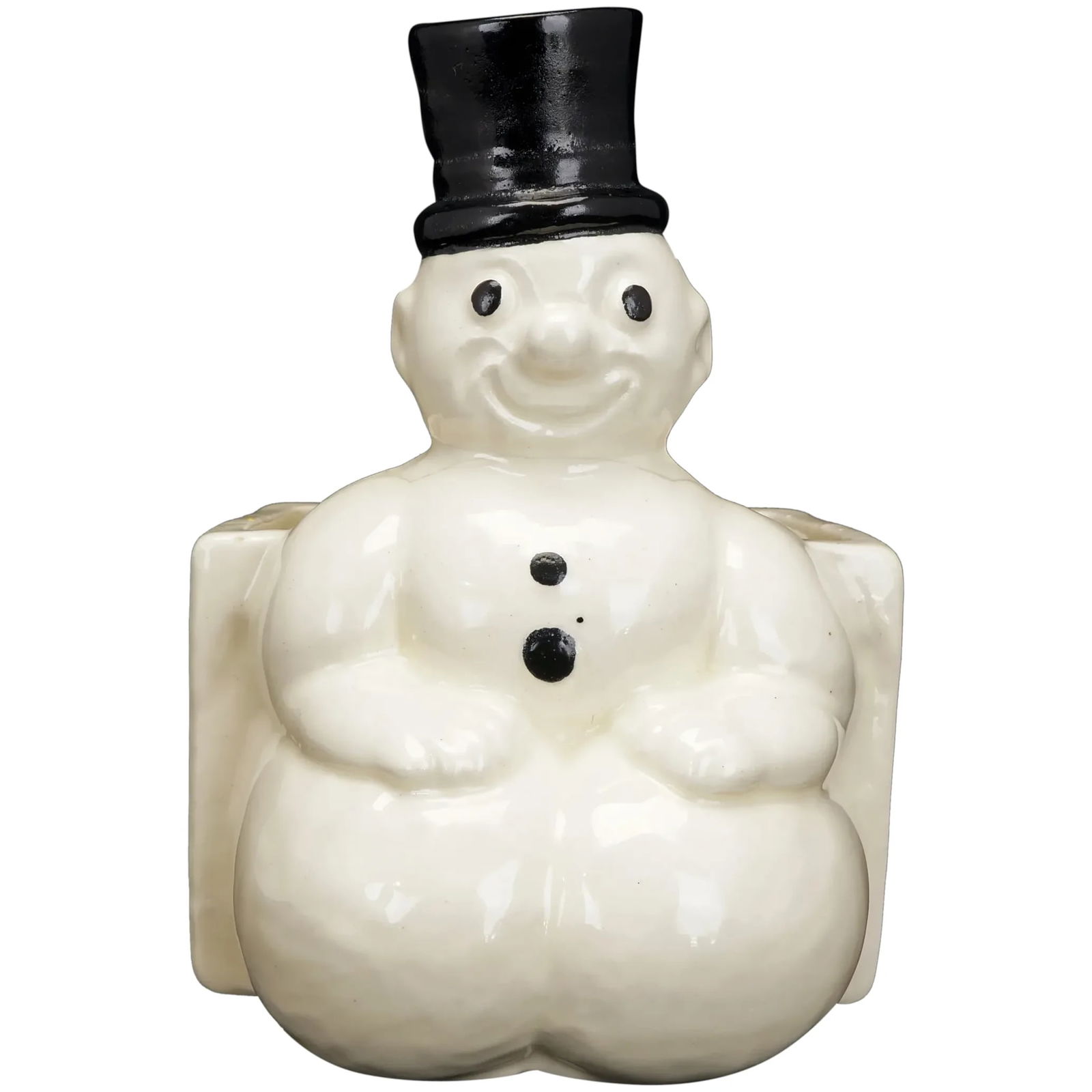 Midcentury Haeger Ceramic Snowman Planter (1 of 7)