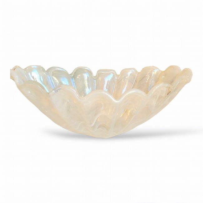 Late 20 century Vietri Oval Glass Bowl (1 of 4)