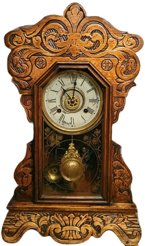 Antique New Haven Mantel Chiming Clock (1 of 5)