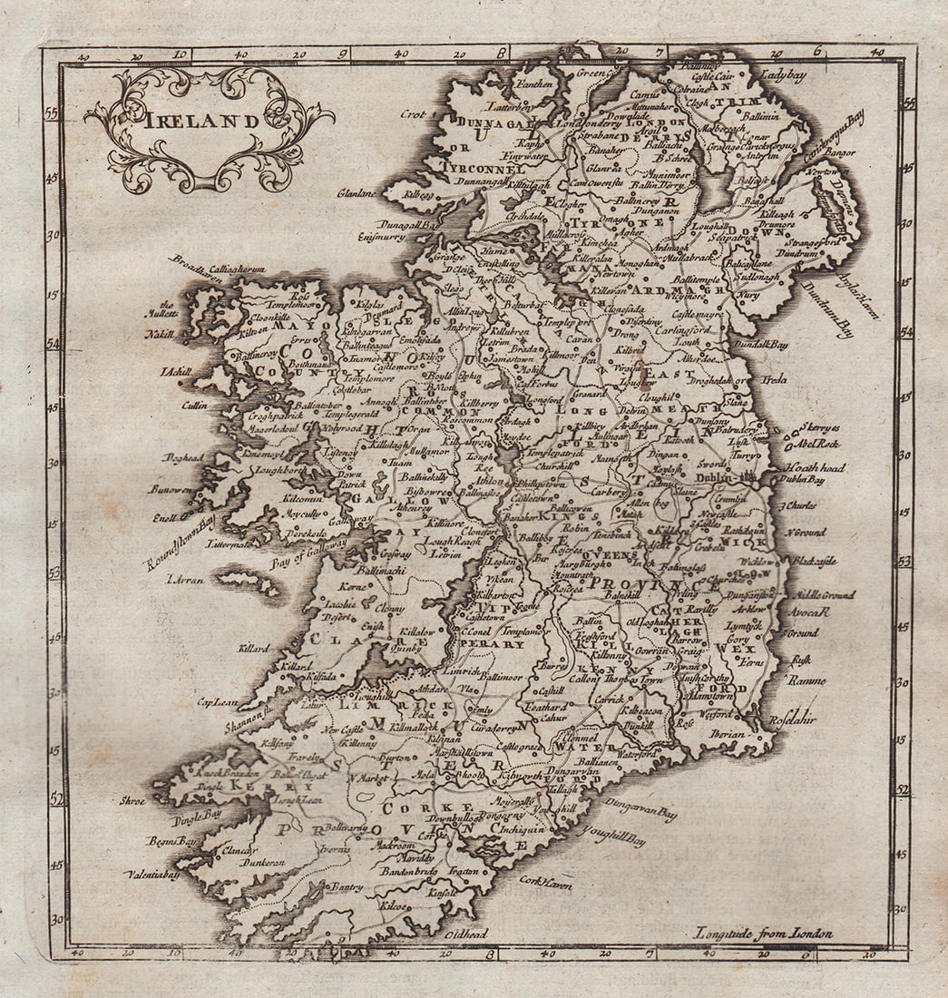 1701 map of Ireland by Herman Moll (1 of 2)