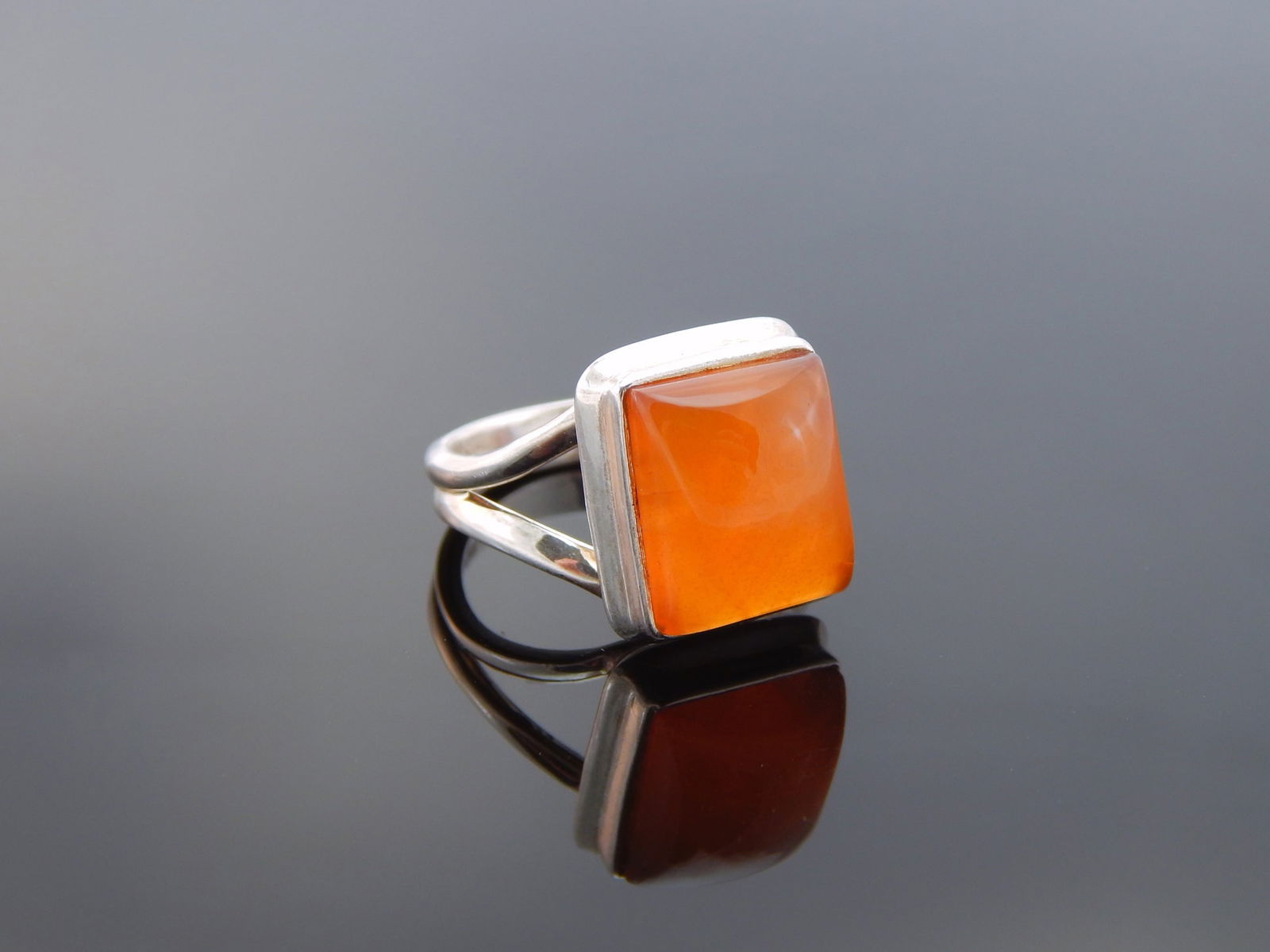 Genuine Carnelian Gemstone Ring in 925 Sterling Silver (1 of 4)