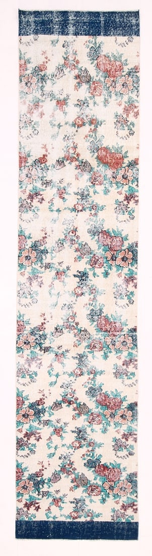 2' x 11' Vintage Turkish Runner Rug - 6722: Title: 2' x 11' Vintage Turkish Runner Rug - 6722 Description: Vintage Turkish Runner Rug Handmade, handwoven with traditional technique. Low pile, soft rug. Rug Condition: Fully cleaned and ready to