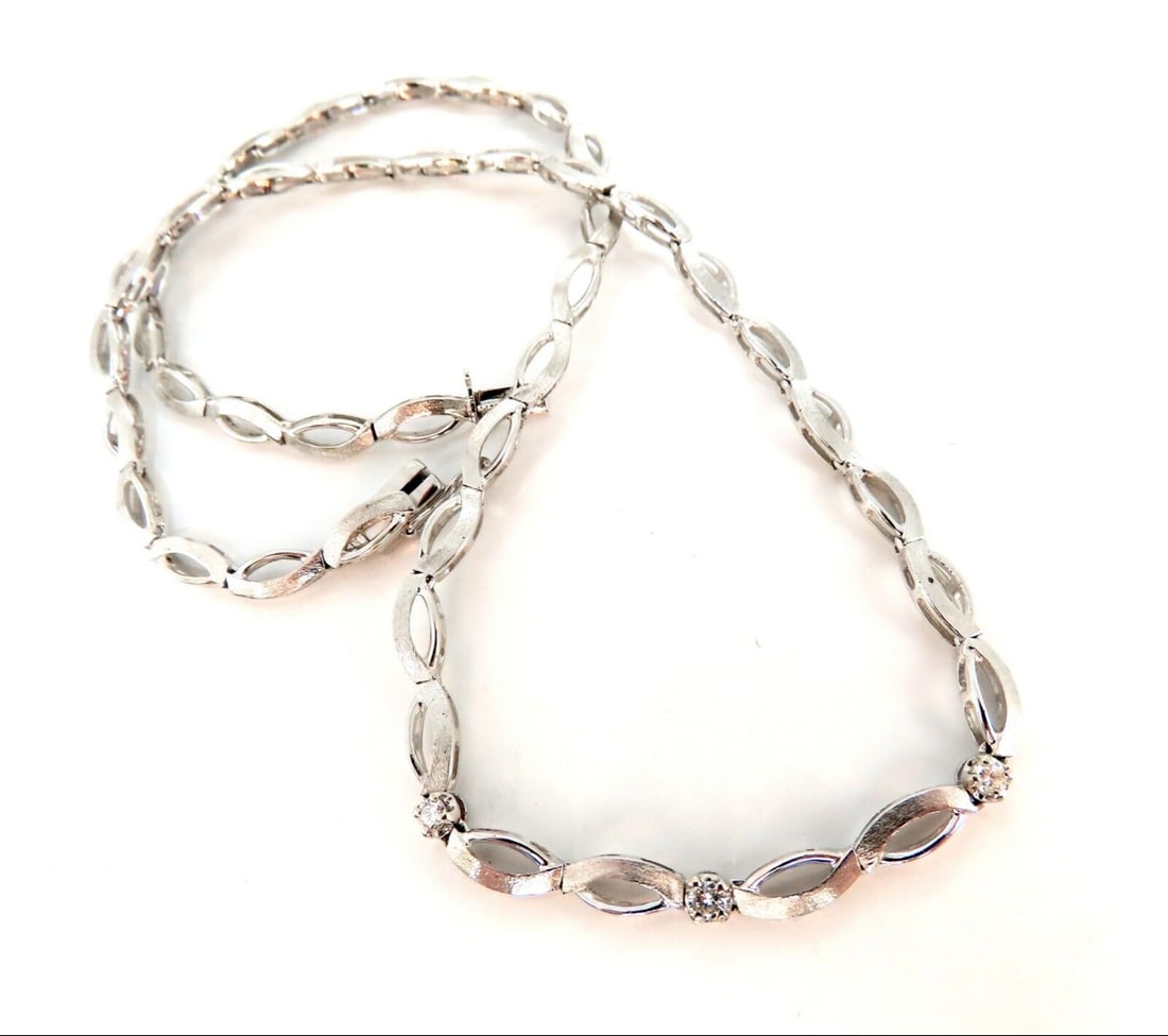 .30ct Diamonds Infinity Flat Linked Necklace 14 Karat (1 of 6)