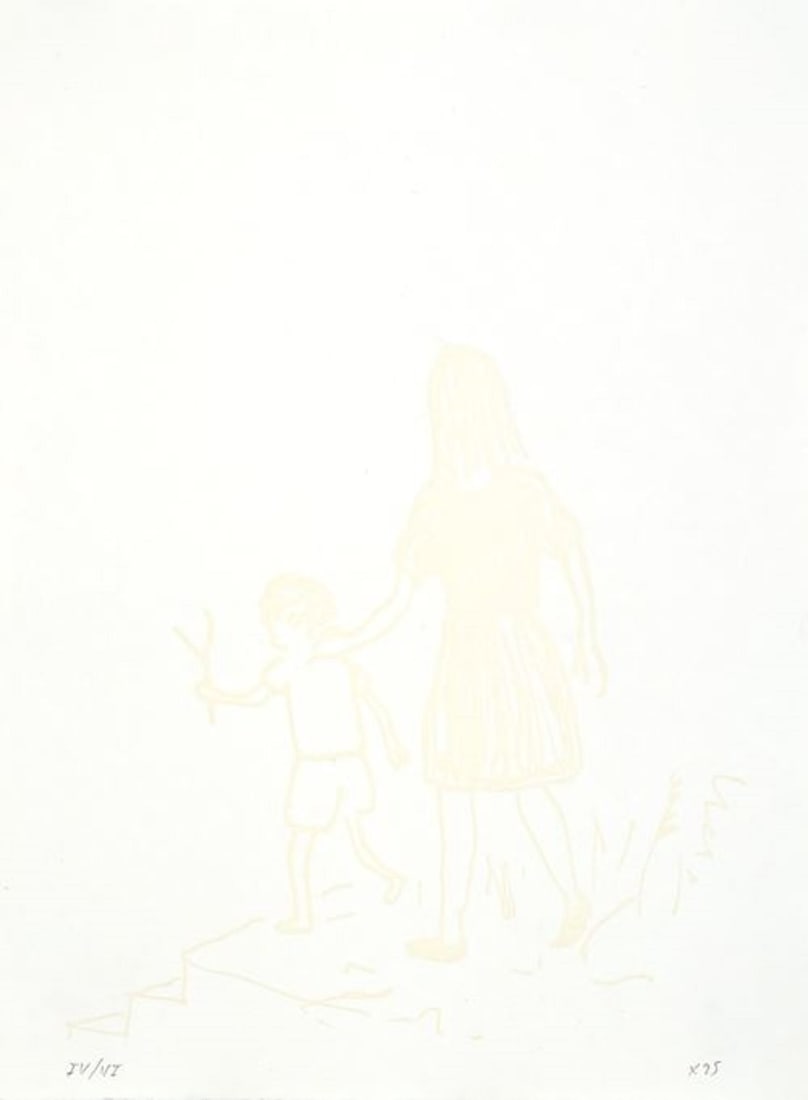 Xisco Mensua Spanish engraving 1995, 12.6 x 9.5 in.: Artist: Xisco Mensua (Spain, 1960) Work Title: Untitled from Portofolio "Junio - Julio" Date/Period: 1995 Medium: engraving Overall Size: 12.6 x 9.5 in. (32 x 24 cm.) Reserve: $80.00 Shipping: Domesti