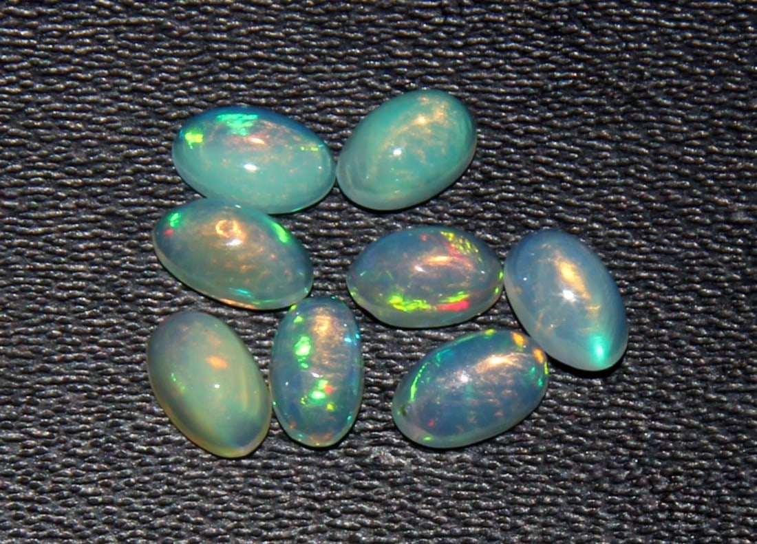 Awesome " Fire Ethiopian Opal " 1.28 Cts Natural Ethiopian Opal Pair (1 of 2)