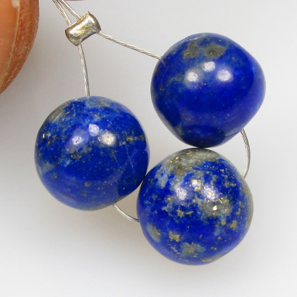 13.04 Ctw Natural 3 Blue Lapis Round Beads (1 of 2)