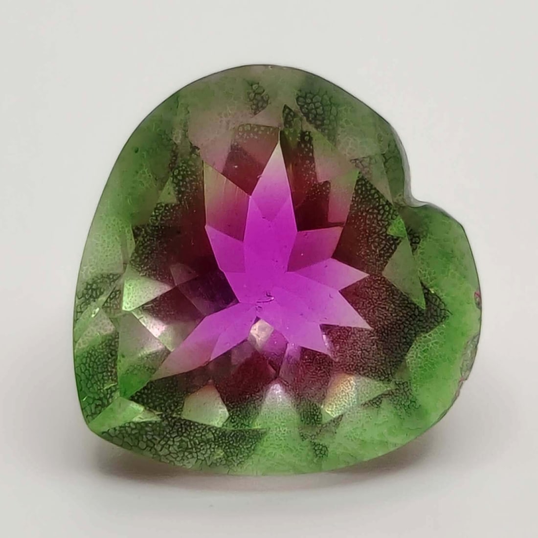 25 Ct "Beautiful" Watermelon Triplet Quartz Big Heart (1 of 3)