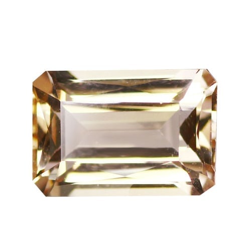 Natural Morganite 0.60ct Emerald Salmon Peach Pink VVS: Title: Natural Morganite 0.60ct Emerald Salmon Peach Pink VVS Description: 1 x Natural Morganite 0.60ct Emerald Salmon Peach Pink VVS - Shape: Emerald - Weight: 0.60ct - Colour: Salmon Peach Pink - Cl