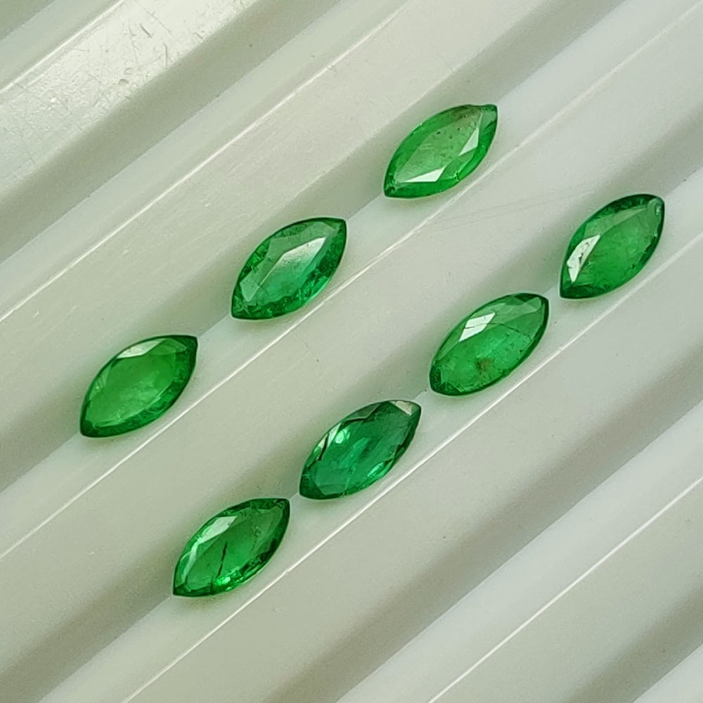 1.50 Ctw Natural Zambian Emerald Marquise Necklace Set (1 of 2)