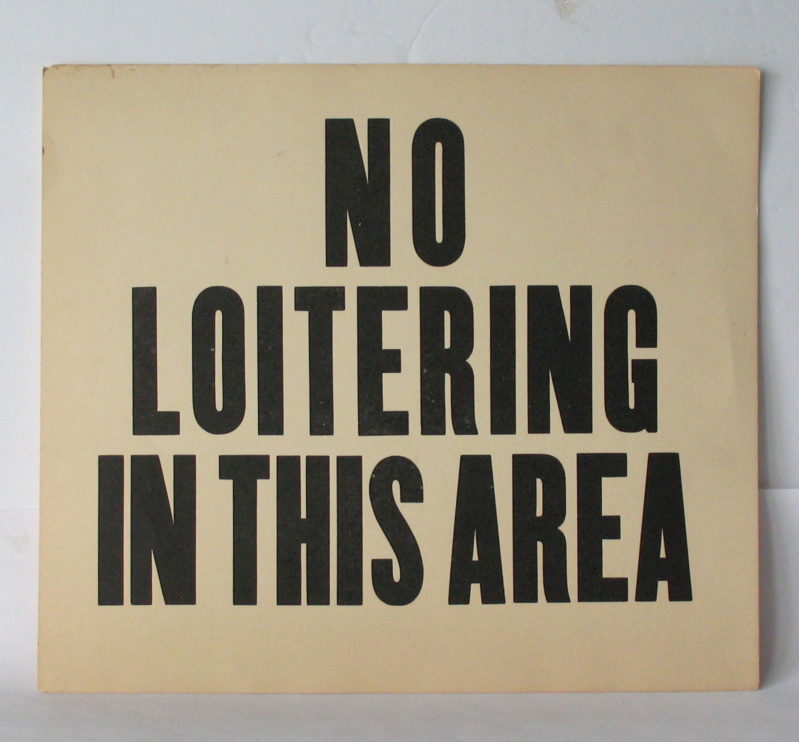 Vintage “NO LOITERING” sign (1 of 1)