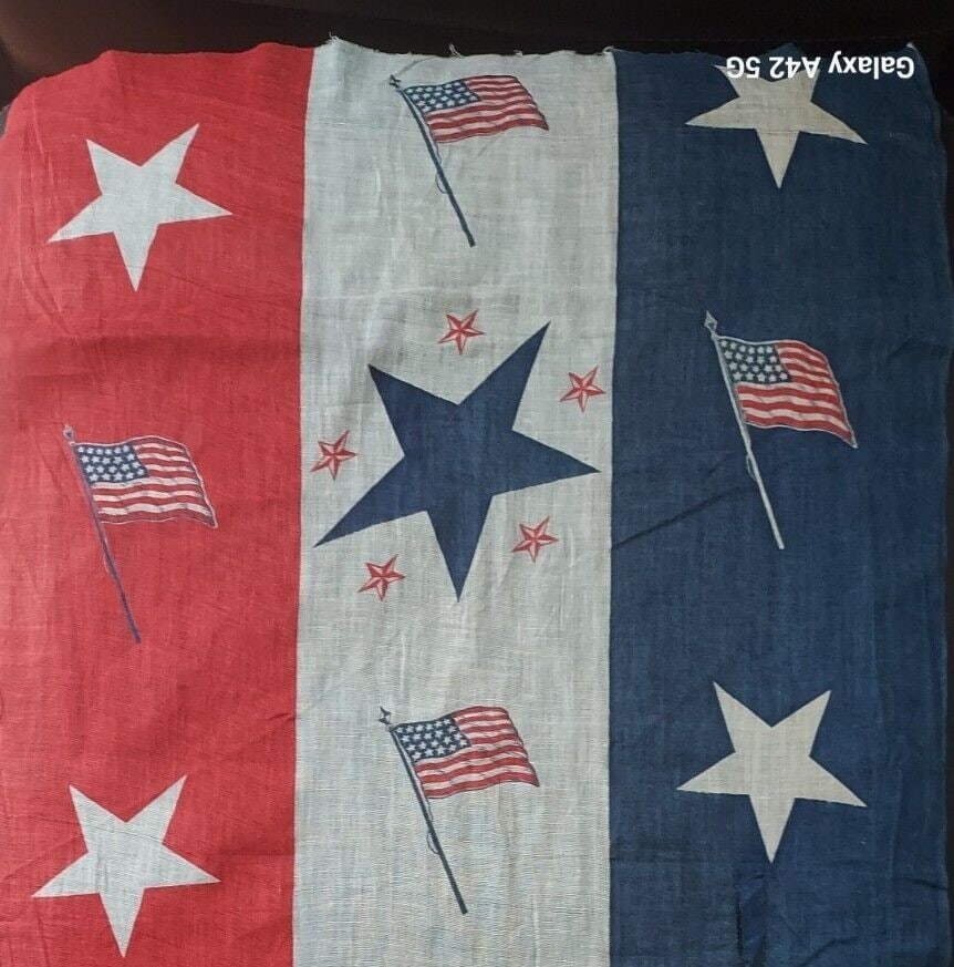 Rare star flag Star Flag 21 x 21" muslin material INCREDIBLE (1 of 2)