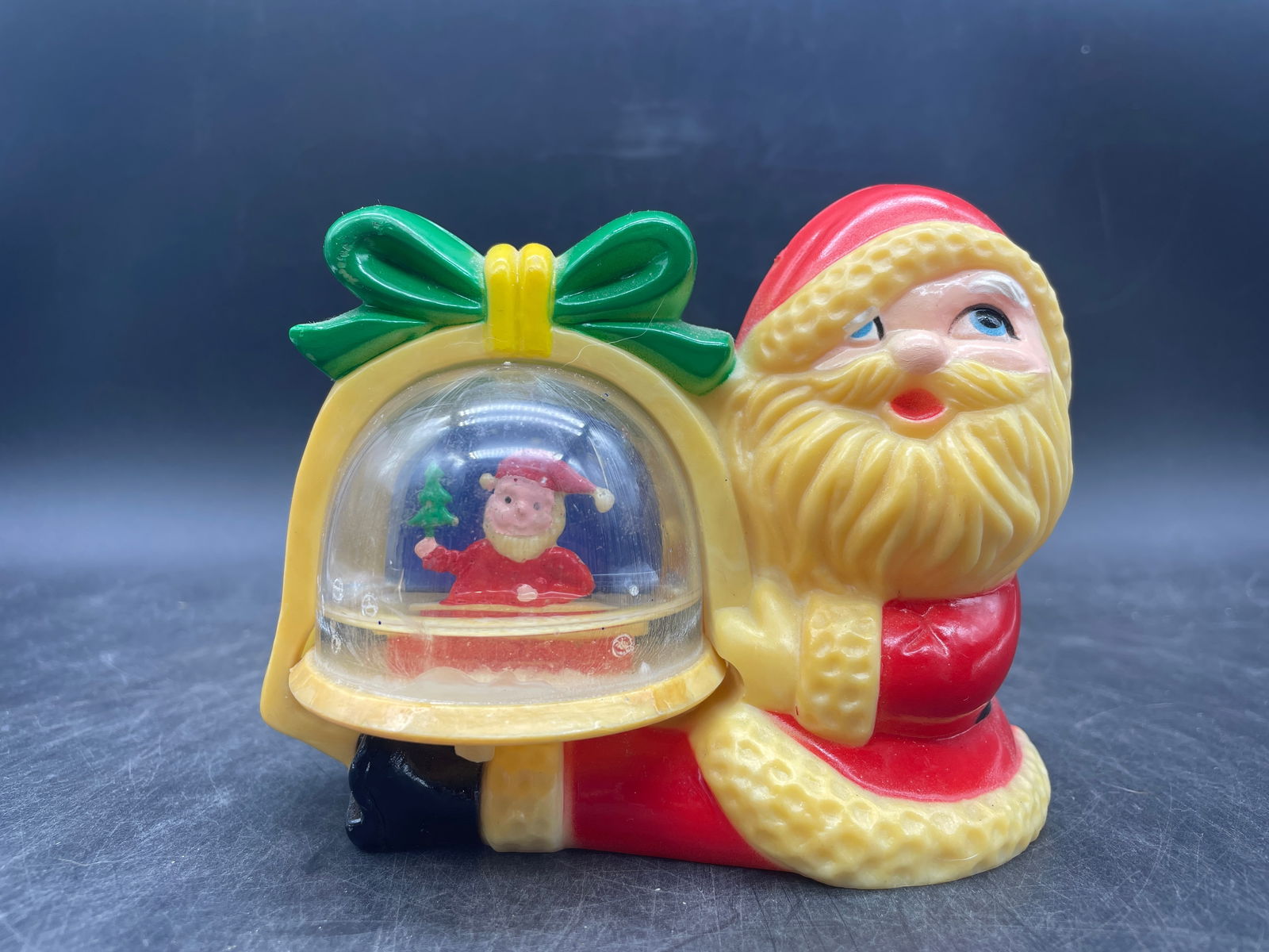 Vintage Brite Star Santa and Elf Plastic Snow Globe (1 of 8)