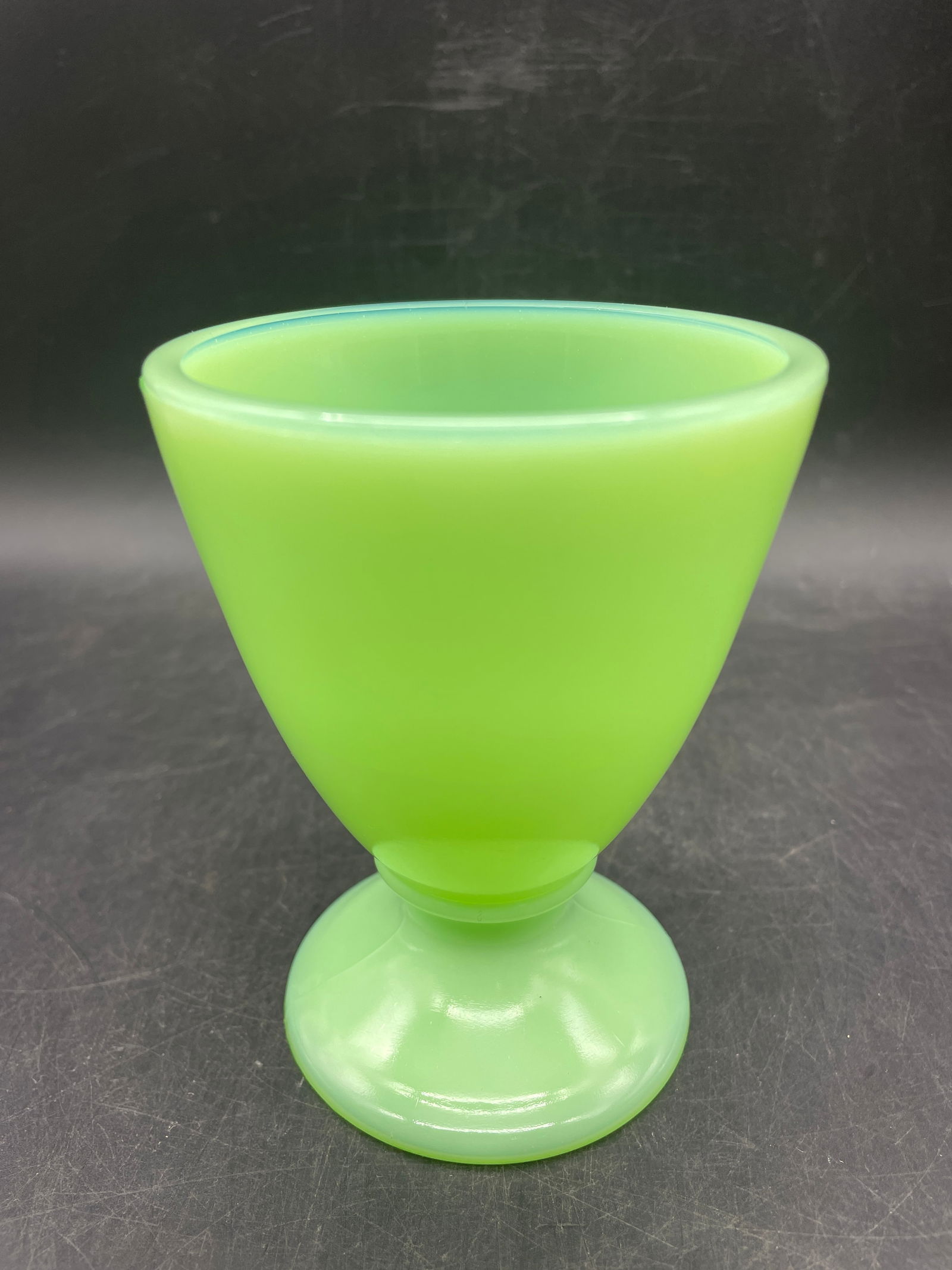 Vintage Jadeite Waldorf Footed Egg Custard Dessert Cup (1 of 8)