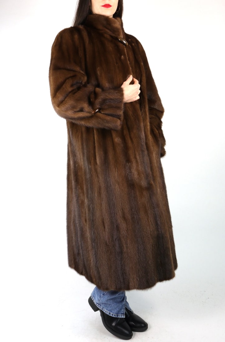 SAGA BROWN MINK FUR COAT US16 : EU L (1 of 12)
