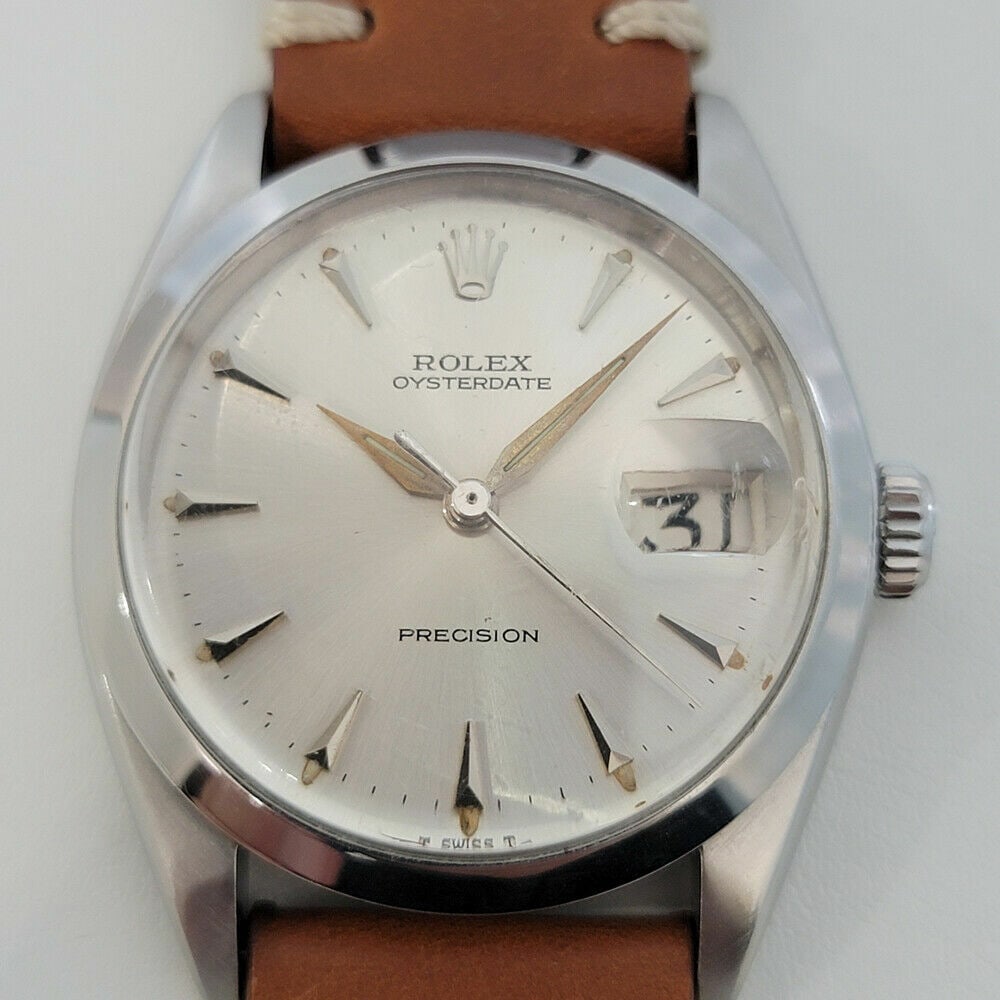 Mens Rolex Oysterdate Precision 6694 34mm 1960s Manual Wind Vintage Swiss RA222T (1 of 12)