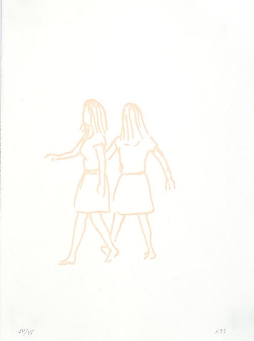 Xisco Mensua Spanish engraving 1995, 12.6 x 9.5 in.: Artist: Xisco Mensua (Spain, 1960) Work Title: Untitled from Portofolio "Junio - Julio" Date/Period: 1995 Medium: engraving Overall Size: 12.6 x 9.5 in. (32 x 24 cm.) Reserve: $80.00 Shipping: Domesti