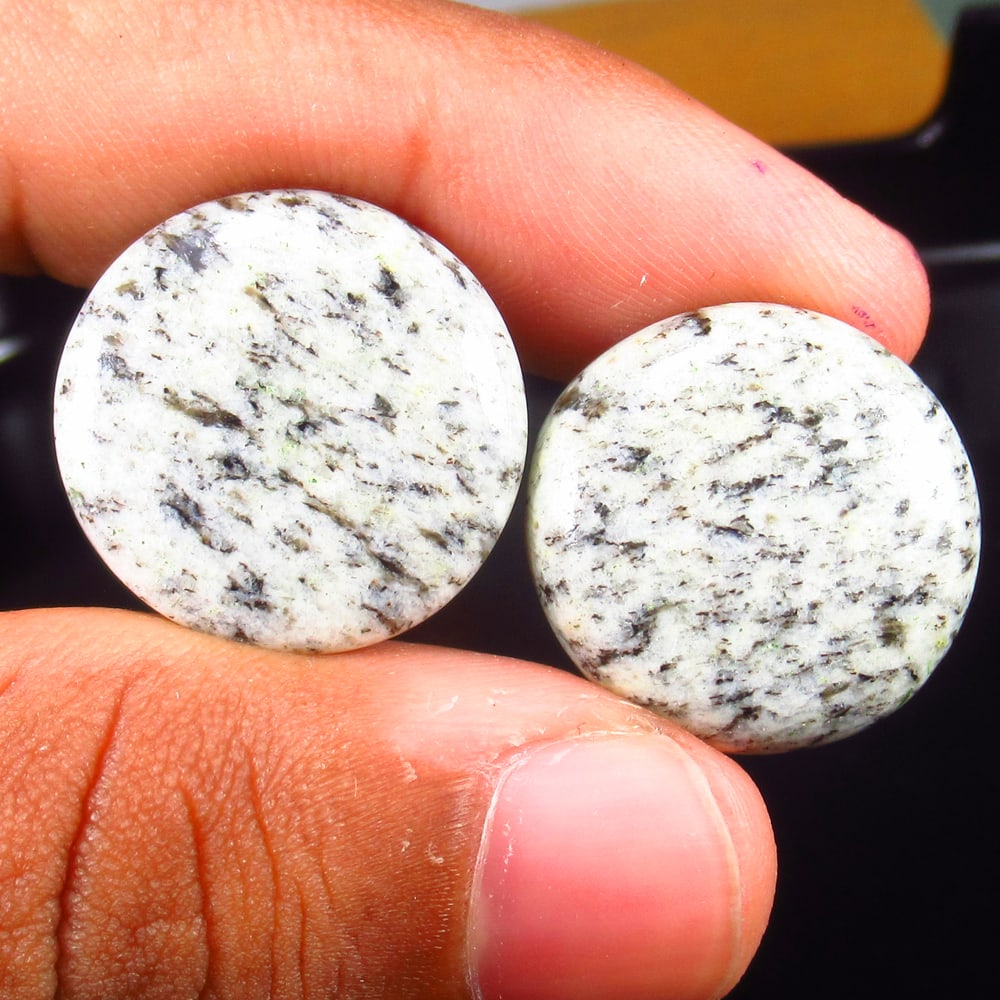 41.66 Cts Natural Dendrite Opal Pair (1 of 2)