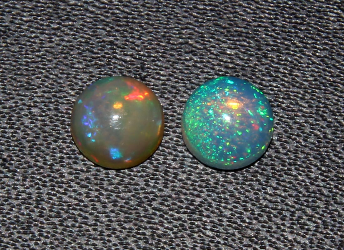 Lovely " Fire Ethiopian Opal " 1.29 Cts Natural Ethiopian Opal Pair (1 of 2)
