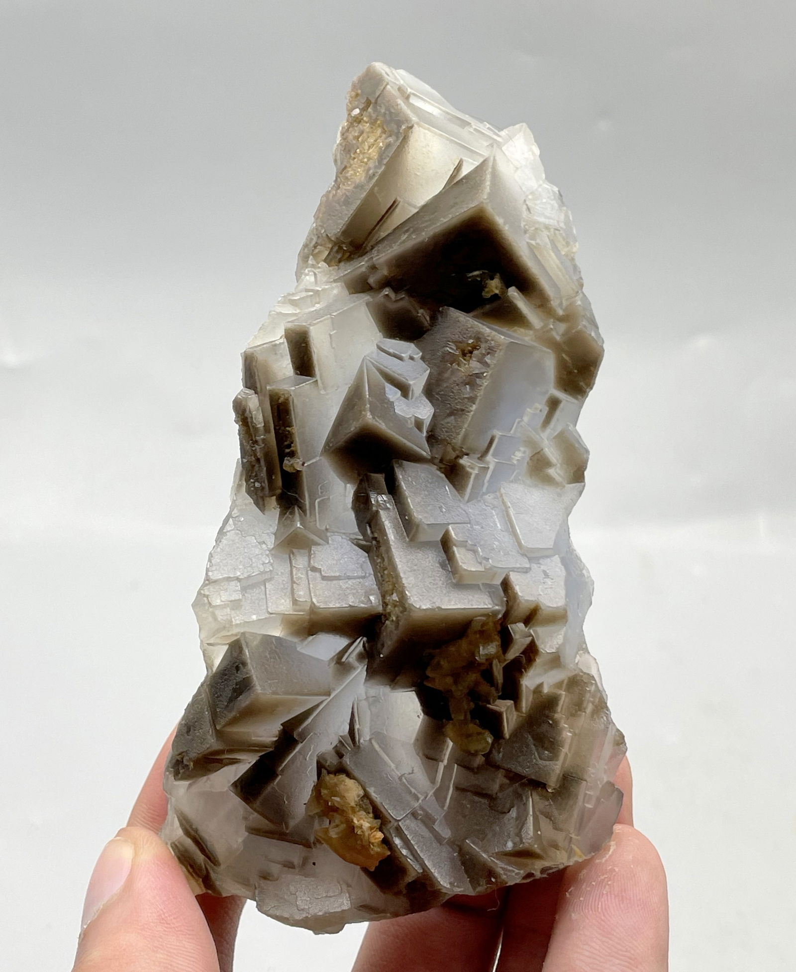 240 Gram Beautiful Rare  Natural Perfect Cubic Fluorite With Calcite Specimen (1 of 5)