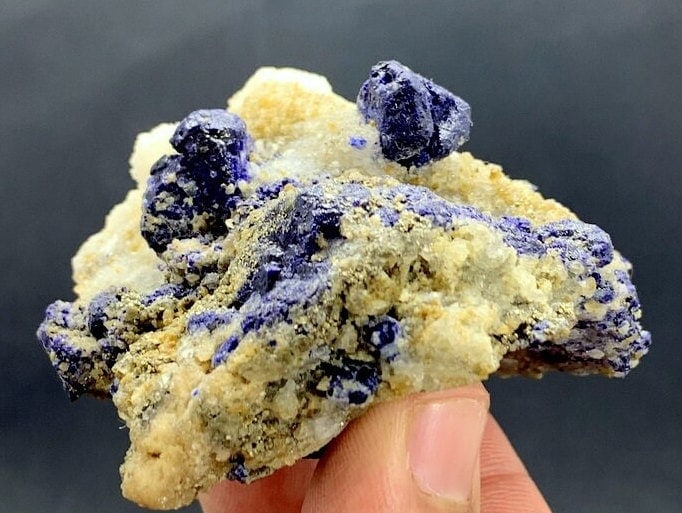 199 grams lovely natural perfect blue lazurite crystals specimen from badakhshan Afghanistan (1 of 10)