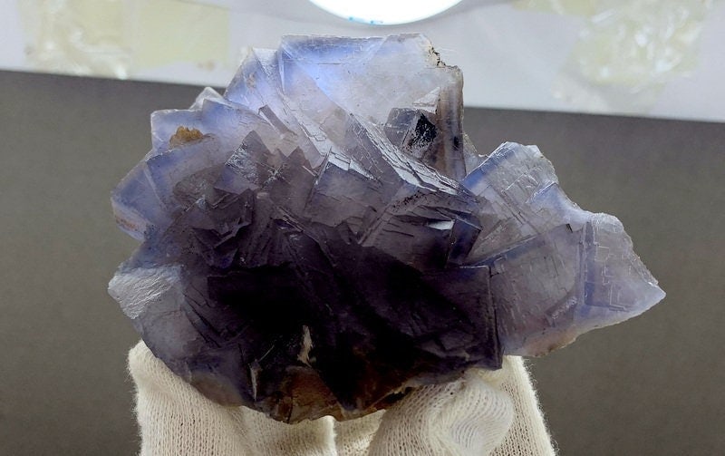 348 Grams top quality natural blue phantom coubic flourite specimen From Baluchistan pakistan (1 of 9)