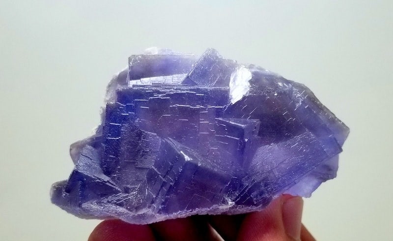 126 Gram Very Beautiful Natural Blue Phantom Coubic Flourite Specimen From Baluchistan pakistan (1 of 6)