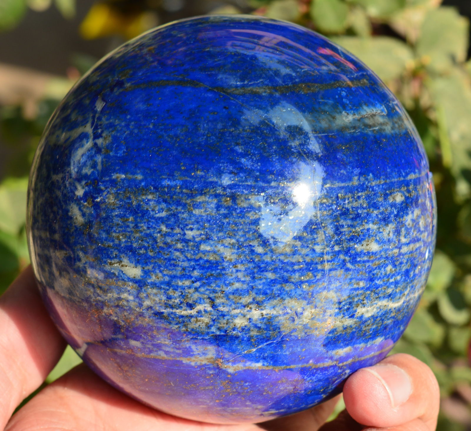 1400 Grams Top Blue Lapis Lazuli Round Sphere (1 of 6)