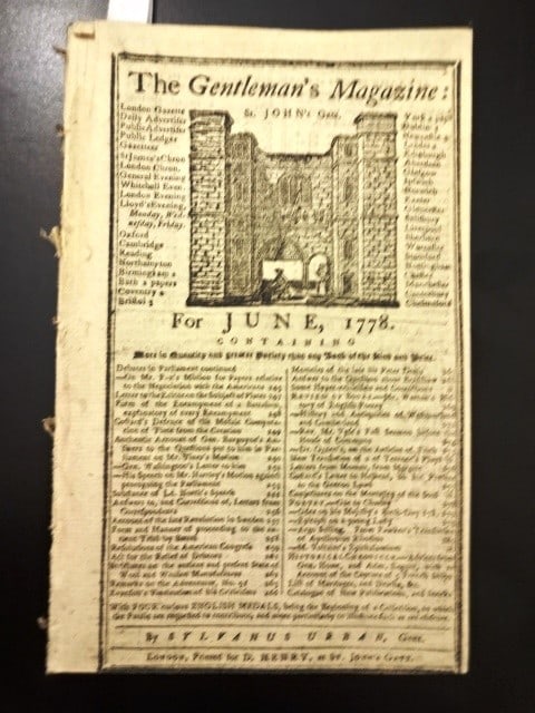 1778 Magazine Revolutionary War Washington Letter (1 of 4)