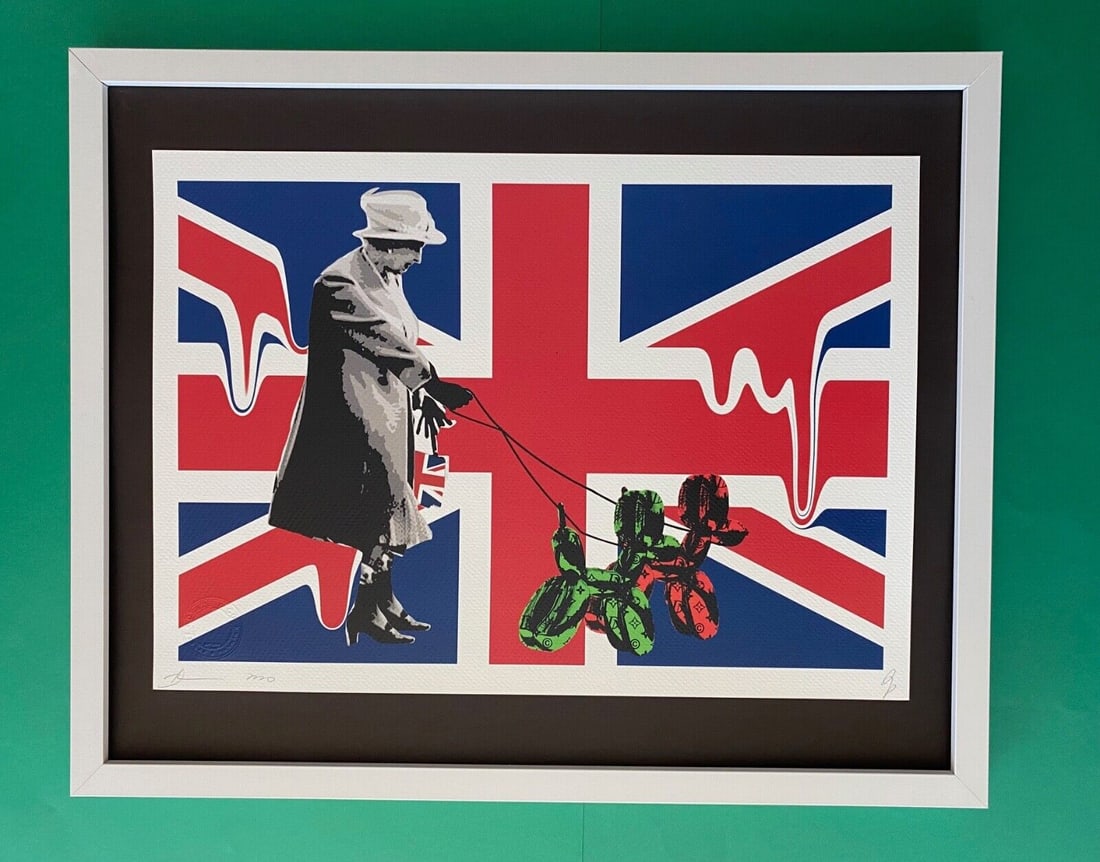 DEATH NYC Hand Signed LARGE Print Framed 16x20in COA THE QUEEN UK KOONS & (1 of 6)