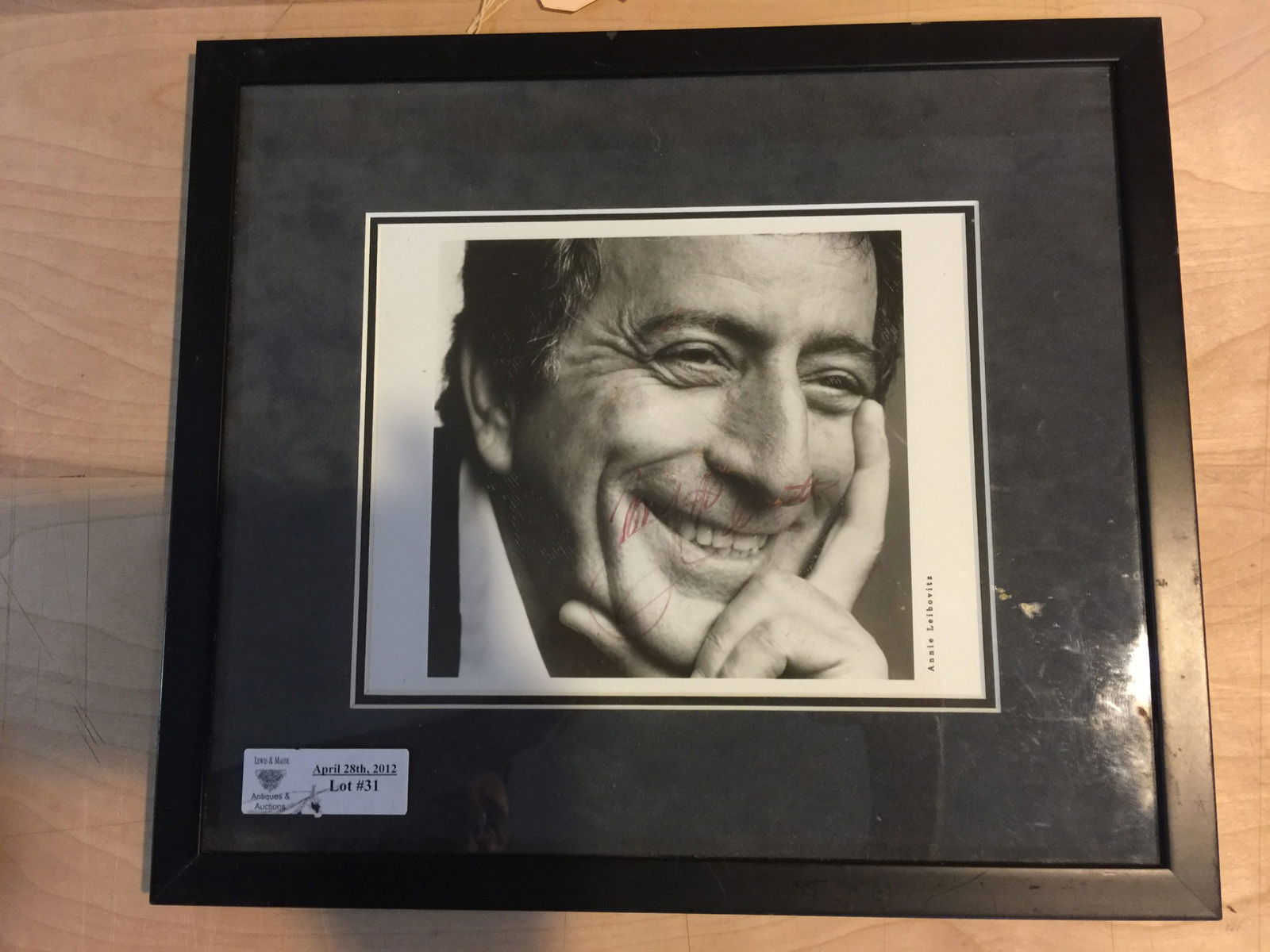 Tony Bennett By Annie Leibovitz (1980's) US Movie Star Sepia Photograph - Framed & Signed (1 of 2)