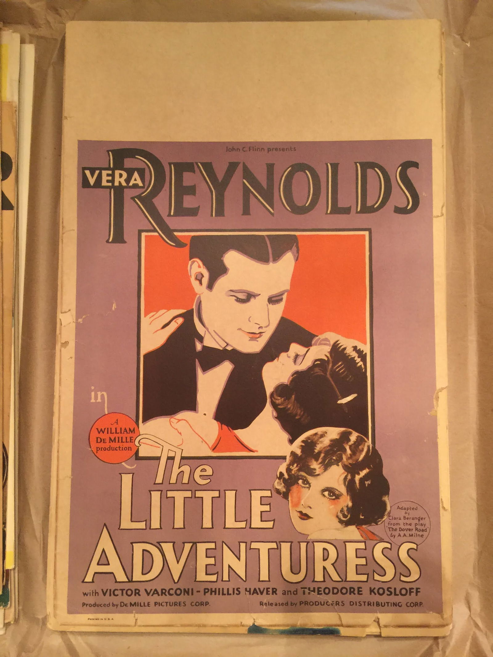 The Little Adventuress - A.a. Milne (1927) US Window Card Silent Movie Poster (1 of 1)