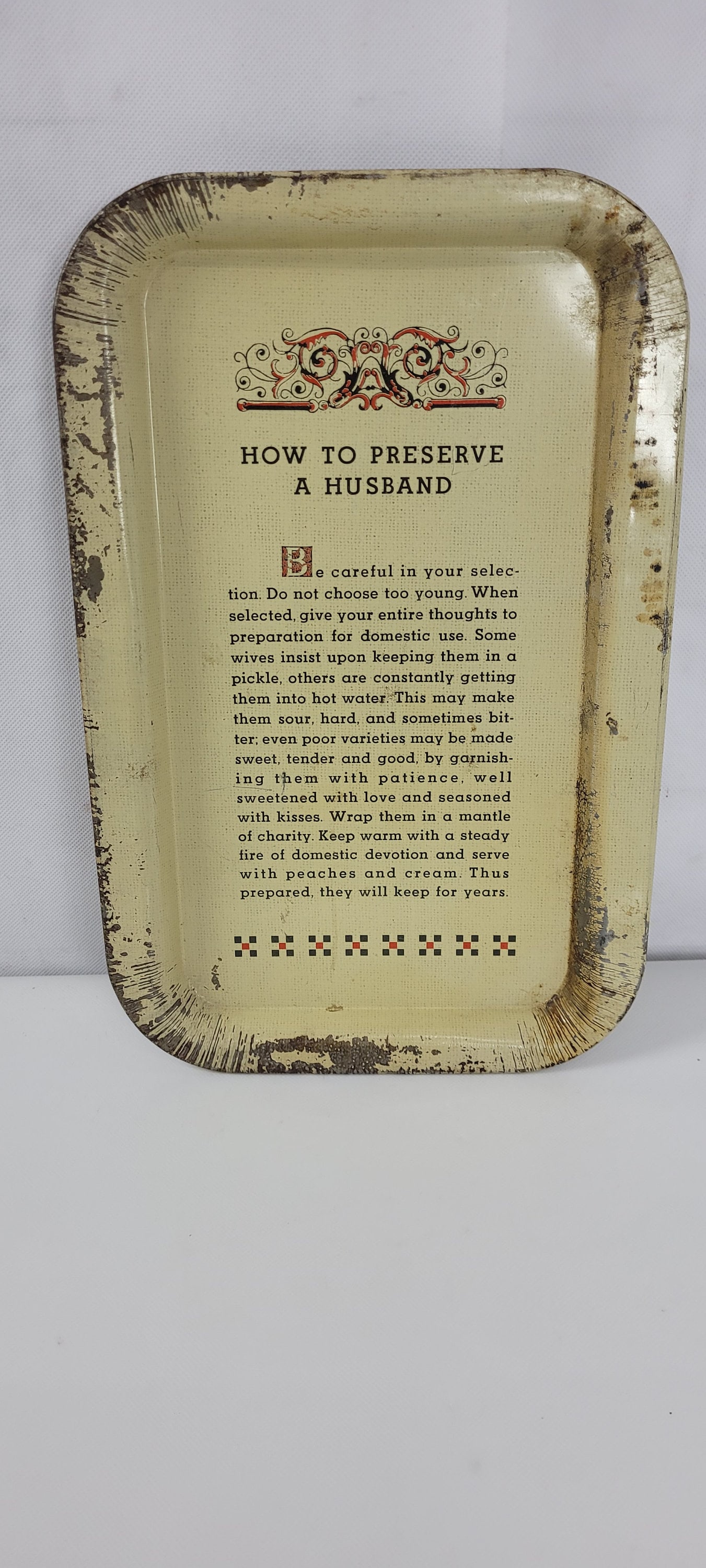 Vintage Advertising Tray Serving Ball Canning Jars Metal Sign Whimsical Poem Collector (1 of 5)