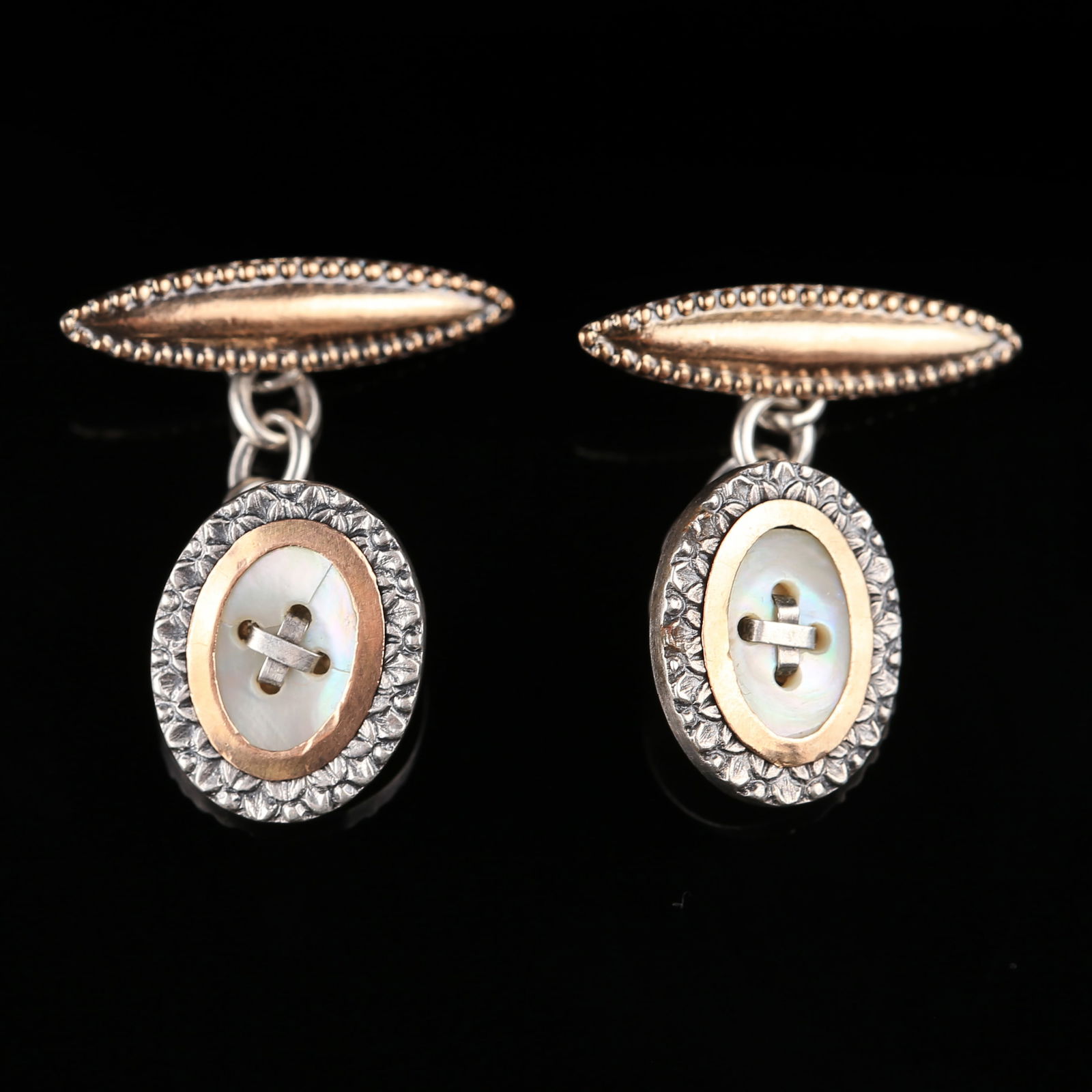 Gold and Silver Cufflinks (1 of 4)