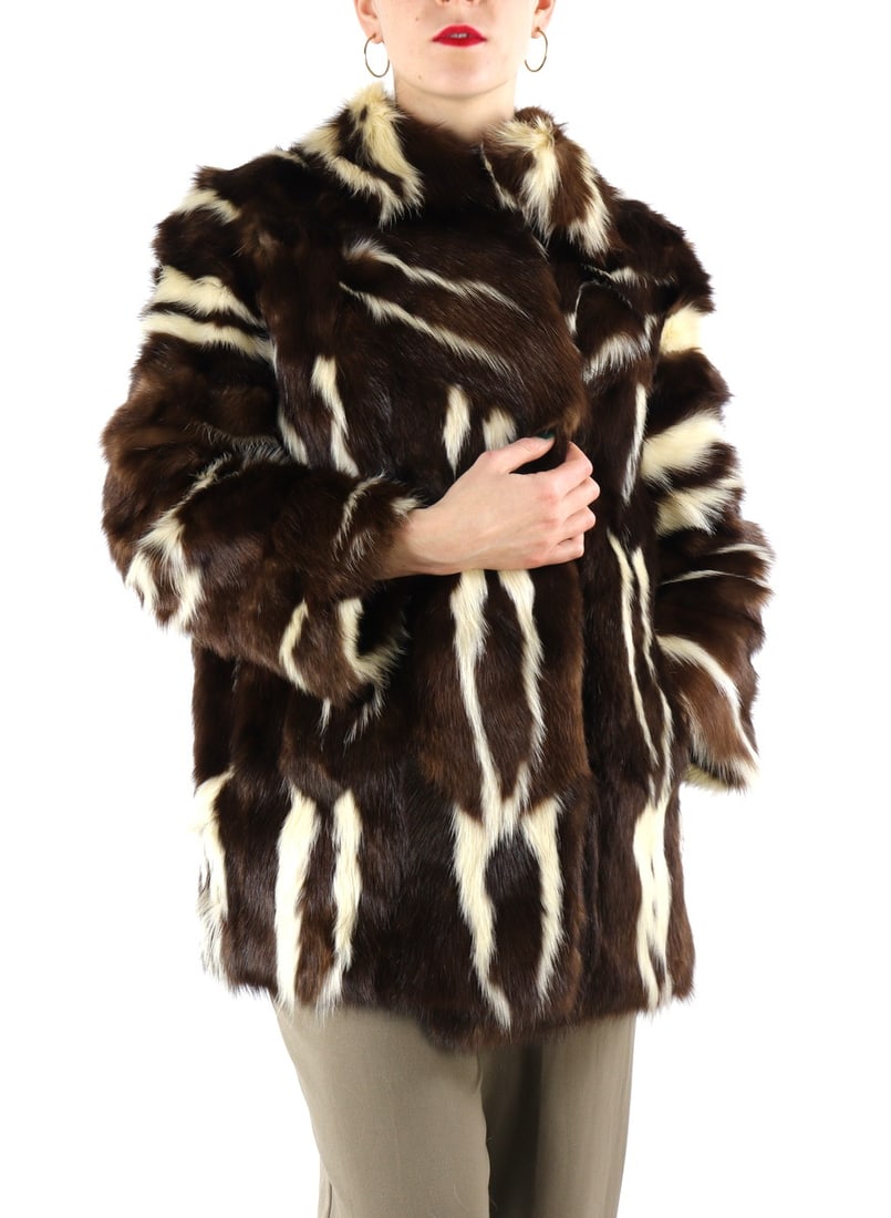 EUROPEAN SKUNK FUR JACKET EU: L; US: 16 (1 of 10)